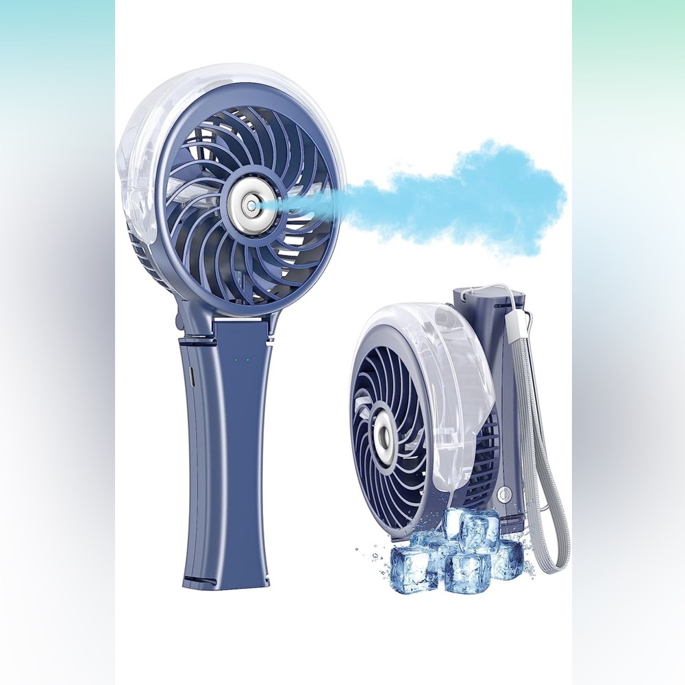 HandFan 2023 Upgraded Portable Misting Fan, 34ml Handheld Personal Mister Fan